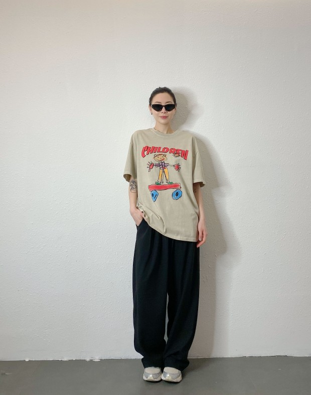 Kids Drawing Print Tee 250307